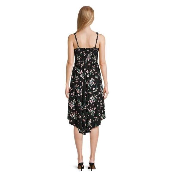 No Boundaries Spring Summer Floral Black Dress Size Medium - Picture 3 of 7